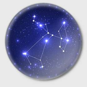 Значок с принтом Astrological sign Sagittarius в Санкт-Петербурге,  металл | круглая форма, металлическая застежка в виде булавки | sagittarius | zodiac | астрология | гороскоп | гороскопы | зз | знаки зодиака | зодиак | стрелец