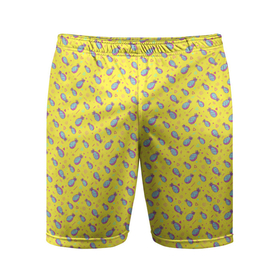 Мужские шорты спортивные с принтом Pineapple Pattern в Санкт-Петербурге,  |  | pineapple | ананас | ананасик | ананасовый узор | праздник | фрукты