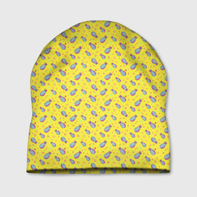 Шапка 3D с принтом Pineapple Pattern , 100% полиэстер | универсальный размер, печать по всей поверхности изделия | pineapple | ананас | ананасик | ананасовый узор | праздник | фрукты