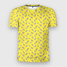 Мужская футболка 3D Slim с принтом Pineapple Pattern в Петрозаводске, 100% полиэстер с улучшенными характеристиками | приталенный силуэт, круглая горловина, широкие плечи, сужается к линии бедра | pineapple | ананас | ананасик | ананасовый узор | праздник | фрукты