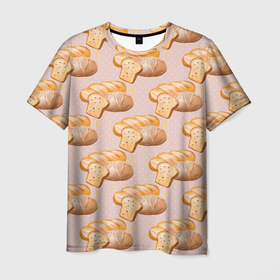Мужская футболка 3D с принтом Выпечка   хлеб , 100% полиэфир | прямой крой, круглый вырез горловины, длина до линии бедер | булочки | выпечка | готовка | еда | кухня | тесто | хлеб