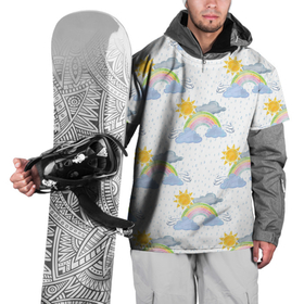 Накидка на куртку 3D с принтом Погода , 100% полиэстер |  | весна | дождь | осень | погода | природа | прогноз | тучки