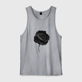Мужская майка хлопок с принтом Чёрная роза | Black rose в Тюмени, 100% хлопок |  | Тематика изображения на принте: black | black rose | rose | розы | цветы | чёрная роза
