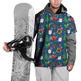 Накидка на куртку 3D с принтом Праздник (Новый Год) в Петрозаводске, 100% полиэстер |  | christmas | santa claus | дед мороз | ёлка | новый год | подарок | праздник | сантаклаус | снегурочка | снежинки