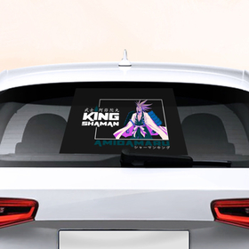 Наклейка на авто - для заднего стекла с принтом Амидамару сан , ПВХ | Точные размеры наклейки зависят от выбранного изображения (ширина не больше 75 мм, высота не больше 45 мм) | anime | shaman king | аниме | анимэ | шаман кинг