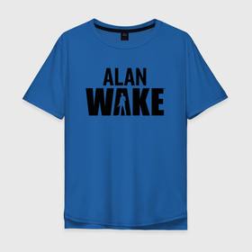 Мужская футболка хлопок Oversize с принтом Alan Wake  Алан Уэйк в Курске, 100% хлопок | свободный крой, круглый ворот, “спинка” длиннее передней части | alan wake | алан уэйк | игра | экшен триллер