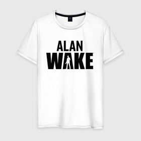 Мужская футболка хлопок с принтом Alan Wake  Алан Уэйк в Тюмени, 100% хлопок | прямой крой, круглый вырез горловины, длина до линии бедер, слегка спущенное плечо. | Тематика изображения на принте: alan wake | алан уэйк | игра | экшен триллер