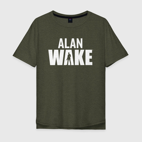 Мужская футболка хлопок Oversize с принтом Alan Wake  Алан Уэйк в Екатеринбурге, 100% хлопок | свободный крой, круглый ворот, “спинка” длиннее передней части | alan wake | алан уэйк | игра | экшен триллер