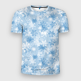 Мужская футболка 3D спортивная с принтом Морозец в Тюмени, 100% полиэстер с улучшенными характеристиками | приталенный силуэт, круглая горловина, широкие плечи, сужается к линии бедра | merry christmas | дед мороз | ёлка | зима | мороз | новый год | подарок | праздник | рождество | с новым годом | сантаклаус | снег | снеговик | снегурочка | снежинки | снежные узоры | узоры