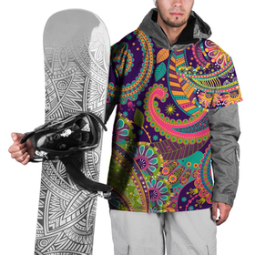 Накидка на куртку 3D с принтом Яркий красочный узор в Белгороде, 100% полиэстер |  | bright | colorful | pattern | красочные | узор | яркие