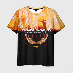 Мужская футболка 3D с принтом Smoke + Mirrors Live в Новосибирске, 100% полиэфир | прямой крой, круглый вырез горловины, длина до линии бедер | id | imagine dragons | альтернативный | американская | арена | бэн макки | вообрази драконов | группа | дэн платцман | дэн рейнольдс | имеджин драгонс | инди | индирок | поп | рок | уэйн сермон | электроник