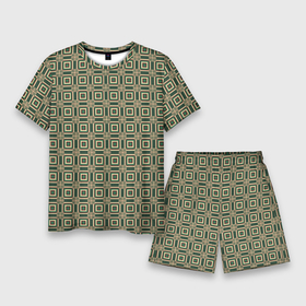 Мужской костюм с шортами 3D с принтом Абстракция из зеленых квадратов в Курске,  |  | abstraction | shapes | squares | абстракция | желтый | зеленый | квадраты | коричневый | молодежный | принт | узор | фигуры