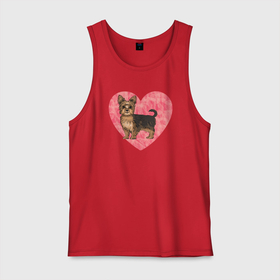 Мужская майка хлопок с принтом Йоркшик в сердце в Курске, 100% хлопок |  | Тематика изображения на принте: york | домашние животные | домашний любимец | звери | йорк | йоркширский терьер | любовь | питомец | розовое сердце | собака | собачка