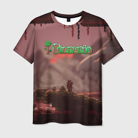 Мужская футболка 3D с принтом Terraria | Тэррария в Тюмени, 100% полиэфир | прямой крой, круглый вырез горловины, длина до линии бедер | minecraft | terraria | индиигры | майнкрафт | терария | терра | террариа | террария | тэра | тэрария