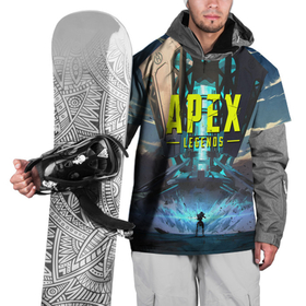 Накидка на куртку 3D с принтом APEX Legends boom в Тюмени, 100% полиэстер |  | apex | apex legends | battle royal | game | games | батл роял | игра | игры | орех