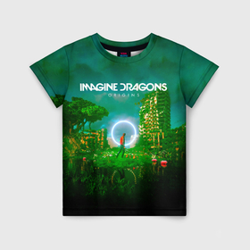 Детская футболка 3D с принтом Origins   Imagine Dragons в Белгороде, 100% гипоаллергенный полиэфир | прямой крой, круглый вырез горловины, длина до линии бедер, чуть спущенное плечо, ткань немного тянется | Тематика изображения на принте: 