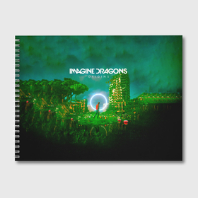 Альбом для рисования с принтом Origins   Imagine Dragons в Екатеринбурге, 100% бумага
 | матовая бумага, плотность 200 мг. | Тематика изображения на принте: 