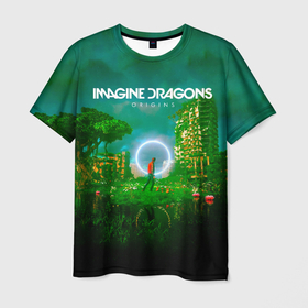 Мужская футболка 3D с принтом Origins   Imagine Dragons , 100% полиэфир | прямой крой, круглый вырез горловины, длина до линии бедер | 