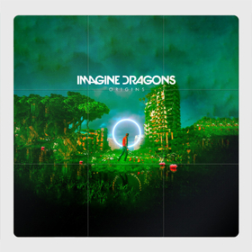 Магнитный плакат 3Х3 с принтом Origins   Imagine Dragons в Курске, Полимерный материал с магнитным слоем | 9 деталей размером 9*9 см | Тематика изображения на принте: 