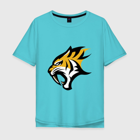 Мужская футболка хлопок Oversize с принтом Scream Tiger в Санкт-Петербурге, 100% хлопок | свободный крой, круглый ворот, “спинка” длиннее передней части | 2022 | animal | cat | lion | tiger | год тигра | животные | зверь | зубы | кот | кошка | лев | охотник | полосатый | природа | тигр | тигренок | тигрица | хищник