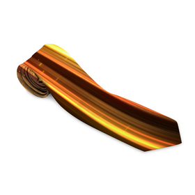 Галстук 3D с принтом Vzlet в Тюмени, 100% полиэстер | Длина 148 см; Плотность 150-180 г/м2 | Тематика изображения на принте: желтый | лучи | неон | неоновый | оранжнвый | полосы