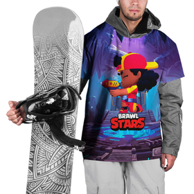 Накидка на куртку 3D с принтом Мэг с пушкой Brawl stars в Тюмени, 100% полиэстер |  | Тематика изображения на принте: brawl | brawl stars | brawlstars | mec | meg | бравл | бравлстарс | мег | мек | мэг | мэк