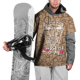 Накидка на куртку 3D с принтом Распорядитель   Игра в кальмара в Курске, 100% полиэстер |  | netflix | ojingeo geim | squid game | дорама | игра на выживание | красное зеленое | сладкие соты