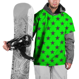 Накидка на куртку 3D с принтом звездный фон зеленый в Екатеринбурге, 100% полиэстер |  | звезда | звездочка | звезды | зеленый | монохром | неоновый | салатовый | фон