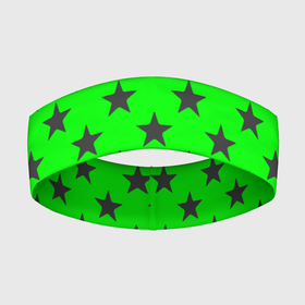 Повязка на голову 3D с принтом звездный фон зеленый ,  |  | Тематика изображения на принте: звезда | звездочка | звезды | зеленый | монохром | неоновый | салатовый | фон