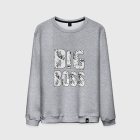Мужской свитшот хлопок с принтом BIG BOSS в Новосибирске, 100% хлопок |  | big boss | boss | белый | бос | босс | главный | начальник | черный