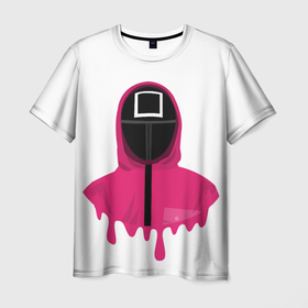 Мужская футболка 3D с принтом Игра в кальмара   Squid game в Тюмени, 100% полиэфир | прямой крой, круглый вырез горловины, длина до линии бедер | netflix | squid game | игра в кальмара | нетфликс | сериал