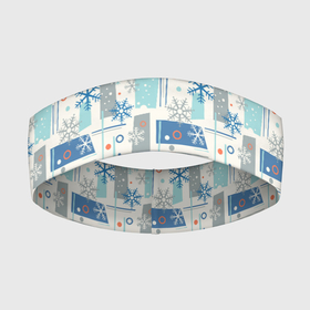 Повязка на голову 3D с принтом Зимний Дизайн в Екатеринбурге,  |  | merry christmas | дед мороз | ёлка | зима | мороз | новый год | подарок | праздник | рождество | с новым годом | сантаклаус | снег | снеговик | снегурочка | снежинки | снежные узоры | узоры