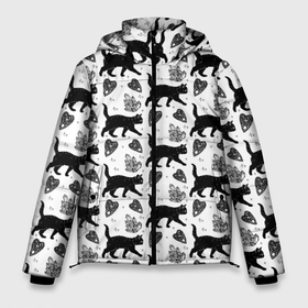 Мужская зимняя куртка 3D с принтом Patern Halloween 1 в Белгороде, верх — 100% полиэстер; подкладка — 100% полиэстер; утеплитель — 100% полиэстер | длина ниже бедра, свободный силуэт Оверсайз. Есть воротник-стойка, отстегивающийся капюшон и ветрозащитная планка. 

Боковые карманы с листочкой на кнопках и внутренний карман на молнии. | Тематика изображения на принте: 31 | bones | holiday | skull | spider | witches