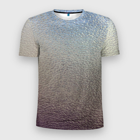 Мужская футболка 3D Slim с принтом Металликскин в Екатеринбурге, 100% полиэстер с улучшенными характеристиками | приталенный силуэт, круглая горловина, широкие плечи, сужается к линии бедра | блеск | кожа | металл | тектура | хром