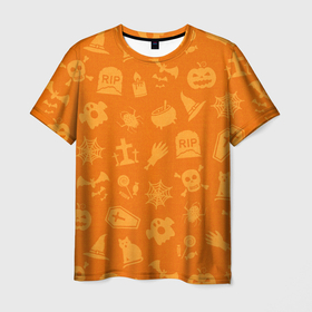 Мужская футболка 3D с принтом ТЕПЛЫЙ ХЕЛЛОУИН в Тюмени, 100% полиэфир | прямой крой, круглый вырез горловины, длина до линии бедер | bones | ghost | halloween | haloween | pumpkin | skull | кости | приведение | призрак | скелет | тыква | хеллоин | хеллоуин | хелоин | хелоуин | хоррор | хэллоин | хэллоуин | хэлоин | хэлоуин