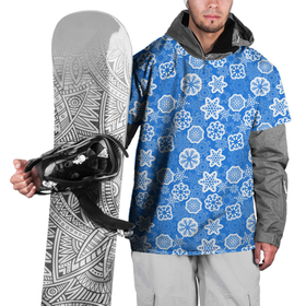 Накидка на куртку 3D с принтом Снежные Новогодние Узоры в Тюмени, 100% полиэстер |  | merry christmas | дед мороз | ёлка | зима | мороз | новый год | подарок | праздник | рождество | с новым годом | сантаклаус | снег | снеговик | снегурочка | снежинки | снежные узоры | узоры