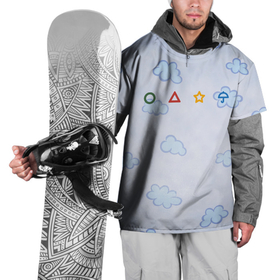 Накидка на куртку 3D с принтом Ojingeo geim   Облака в Петрозаводске, 100% полиэстер |  | game | korea | netflix | ojingeo | ojingeo geim | squid | squid game | игра в кальмара | кальмар | корея | облака | фигуры