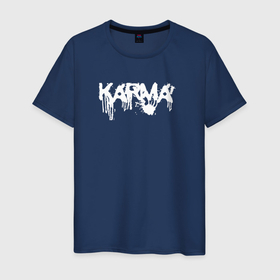 Мужская футболка хлопок с принтом No Fun Karma в Новосибирске, 100% хлопок | прямой крой, круглый вырез горловины, длина до линии бедер, слегка спущенное плечо. | karma | no fun | nofun | настроение | питер