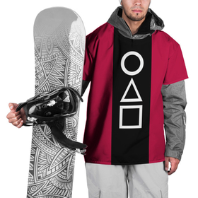 Накидка на куртку 3D с принтом Ojingeo geim   Стражи , 100% полиэстер |  | game | ojingeo | ojingeo geim | squid | squid game | игра | игра в кальмара | кальмар | фигуры