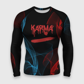 Мужской рашгард 3D с принтом Karma, No Fun ,  |  | karma | neon | no fun | nofun | smoke | настроение | питер