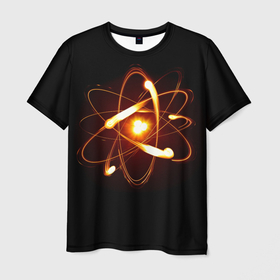 Мужская футболка 3D с принтом А_т_о_м в Курске, 100% полиэфир | прямой крой, круглый вырез горловины, длина до линии бедер | атом | атомная физка | атомная физкиа | физика