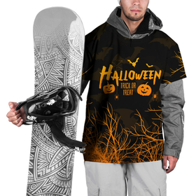 Накидка на куртку 3D с принтом HALLOWEEN FOREST BATS | ЛЕТУЧИЕ МЫШИ В ЛЕСУ ХЕЛЛОУИН в Кировске, 100% полиэстер |  | bats | bones | ghost | halloween | pumpkin | skull | кости | летучие мыши | приведение | призрак | скелет | тыква | хеллоуин | хоррор | хэллоуин