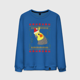 Мужской свитшот хлопок с принтом Рождественский свитер Корелла в Петрозаводске, 100% хлопок |  | christmas | cockatiel | parrot | ugly sweater | корелла | новогодние праздники | новый год | попугай | птица | рождественский свитер | рождество | уродливый свитер