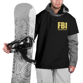 Накидка на куртку 3D с принтом FBI. Female Body Inspector. в Курске, 100% полиэстер |  | body | fbi | female | inspector | фбр