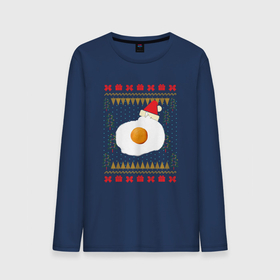Мужской лонгслив хлопок с принтом Рождественский свитер Кот яичница в Новосибирске, 100% хлопок |  | christmas | party | ugly sweater | вечеринка | кот | кот мем | кот яичница | мемы | новогодние праздники | новый год | рождественский свитер | рождество | уродливый свитер