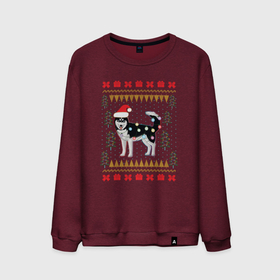 Мужской свитшот хлопок с принтом Рождественский свитер Хаски в Петрозаводске, 100% хлопок |  | Тематика изображения на принте: christmas | ugly sweater | вечеринка | новогодние праздники | новый год | рождественский свитер | рождество | сибирский хаски | собака | собачка | уродливый свитер | хаски