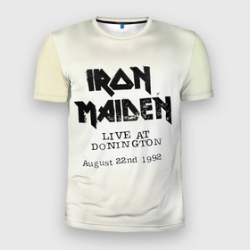 Мужская футболка 3D Slim с принтом Live at Donington   Iron Maiden в Курске, 100% полиэстер с улучшенными характеристиками | приталенный силуэт, круглая горловина, широкие плечи, сужается к линии бедра | Тематика изображения на принте: iron maiden | адриан смит | айран | айрон | группа | дэйв мюррей | железная дева | ирон | майден | мейд | мейден | метал | мрачный | музыка | песни | рок | стив харрис | тяжелый | хеви | хевиметал