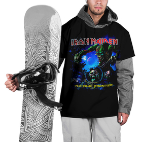 Накидка на куртку 3D с принтом The Final Frontier   Iron Maiden в Кировске, 100% полиэстер |  | iron maiden | адриан смит | айран | айрон | группа | дэйв мюррей | железная дева | ирон | майден | мейд | мейден | метал | мрачный | музыка | песни | рок | стив харрис | тяжелый | хеви | хевиметал