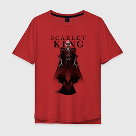 Мужская футболка хлопок Oversize с принтом Алый Король , 100% хлопок | свободный крой, круглый ворот, “спинка” длиннее передней части | scp | алый король | детектив войд | монстры | ютуб