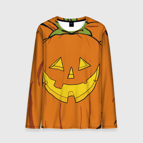 Мужской лонгслив 3D с принтом Костюм тыквы   Halloween в городе Новоалтайск, 100% полиэстер | длинные рукава, круглый вырез горловины, полуприлегающий силуэт | джек | костюм на хэллоуин | тыква | ужас | хэллоуин